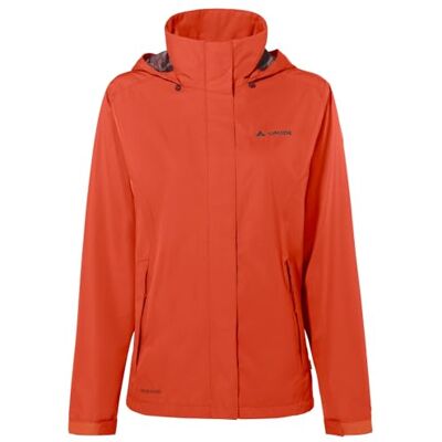 VAUDE Escape Light Regenjacke Damen – wasserdicht, atmungsaktiv und winddicht mit 2-Lagen-Membran, verstaubare Kapuze, 420g leicht glowing red, 38 VAUDE Escape Light Regenjacke Damen – wasserdicht, atmungsaktiv und winddicht mit 2-Lagen-Membran, verstaubare Kapuze, 420g leicht glowing red, 38