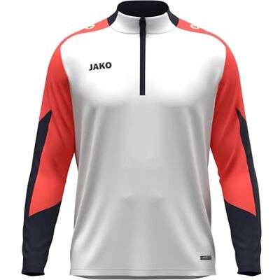 JAKO Unisex Ziptop Dynamic, weiß/Coral/Marine, XXL JAKO Unisex Ziptop Dynamic, weiß/Coral/Marine, XXL