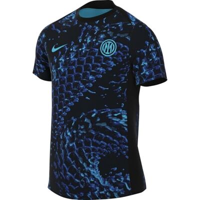 NIKE Inter Mailand Academy Pro Dri-Fit Kurzärmeliges Pre-Match-Fußballoberteil Für Herren, Chlorine Blue/Schwarz/Chlorine Blue, HJ7145-448, S NIKE Inter Mailand Academy Pro Dri-Fit Kurzärmeliges Pre-Match-Fußballoberteil Für Herren, Chlorine Blue/Schwarz/Chlorine Blue, HJ7145-448, S