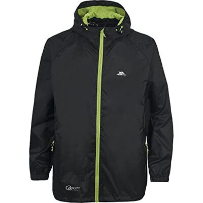 Trespass Unisex Erwachsene Qikpac Jacket Kompakt Zusammenrollbare Wasserdichte Regenjacke, Schwarz (Black), XS Trespass Unisex Erwachsene Qikpac Jacket Kompakt Zusammenrollbare Wasserdichte Regenjacke, Schwarz (Black), XS