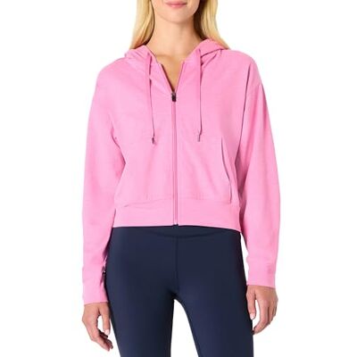 Amazon Essentials Damen Athletischer Weicher Leichter Kurzgeschnittener Funktions-Trainings-Hoodie, Rosa Space-dye, XL Amazon Essentials Damen Athletischer Weicher Leichter Kurzgeschnittener Funktions-Trainings-Hoodie, Rosa Space-dye, XL