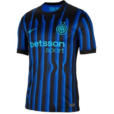 NIKE Inter Mailand 2025/26 Stadium Home Dri-Fit Replika Fußballtrikot Für Herren, Lyon Blue/Black/Chlorine Blue, HJ4591-439, M NIKE Inter Mailand 2025/26 Stadium Home Dri-Fit Replika Fußballtrikot Für Herren, Lyon Blue/Black/Chlorine Blue, HJ4591-439, M