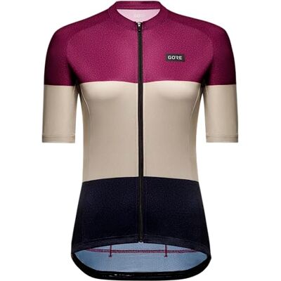 GORE WEAR GOREWEAR Atmungsaktives Damen Fahrrad-Trikot, Spirit Stripes, Schneller Feuchtigkeitstransport, Einzigartiges Design, Kurzarm Fahrrad-Shirt, 38, Prozess Lila/Tech Beige GORE WEAR GOREWEAR Atmungsaktives Damen Fahrrad-Trikot, Spirit Stripes, Schneller Feuchtigkeitstransport, Einzigartiges Design, Kurzarm Fahrrad-Shirt, 38, Prozess Lila/Tech Beige