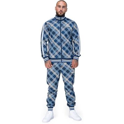 Lonsdale Herren Trainingsanzug schmale Passform CANTERBURRY L, Blue/Beige Lonsdale Herren Trainingsanzug schmale Passform CANTERBURRY L, Blue/Beige