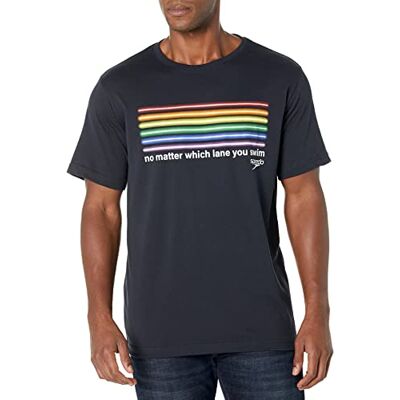 Speedo Damen T-Shirt Kurzarm Rundhals Pride Graphic, Damen Unisex-Erwachsene Herren, kurzärmelig, T-Shirt Short Sleeve Crew Neck Pride Graphic, Schwarz 2021, Large Speedo Damen T-Shirt Kurzarm Rundhals Pride Graphic, Damen Unisex-Erwachsene Herren, kurzärmelig, T-Shirt Short Sleeve Crew Neck Pride Graphic, Schwarz 2021, Large