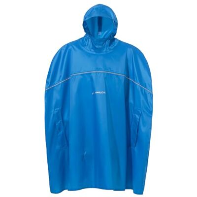 VAUDE Kinder Regenponcho für Radfahren, Wandern, Schule Kids Grody Poncho II, wind- und wasserdicht, atmungsaktiv, radiate blue, 134 VAUDE Kinder Regenponcho für Radfahren, Wandern, Schule Kids Grody Poncho II, wind- und wasserdicht, atmungsaktiv, radiate blue, 134