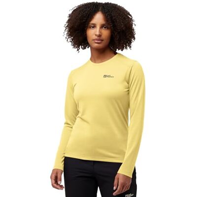 Jack Wolfskin Damen Vonnan Ls W T-Shirt, Lemon Ice, XXL EU Jack Wolfskin Damen Vonnan Ls W T-Shirt, Lemon Ice, XXL EU