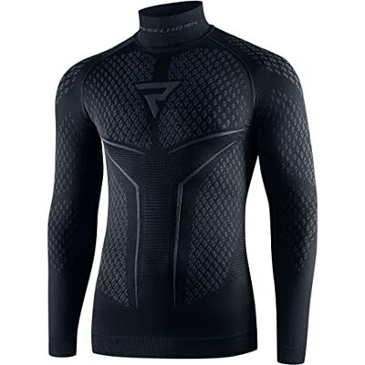 REBELHORN Therm II Thermo Jersey Herren Langarm Thermounterwäsche Funktionsshirt Feuchtigkeitsableitend Atmungsaktiv Kompressionszonen Thermomotorradkleidung für kalte Tage REBELHORN Therm II Thermo Jersey Herren Langarm Thermounterwäsche Funktionsshirt Feuchtigkeitsableitend Atmungsaktiv Kompressionszonen Thermomotorradkleidung für kalte Tage