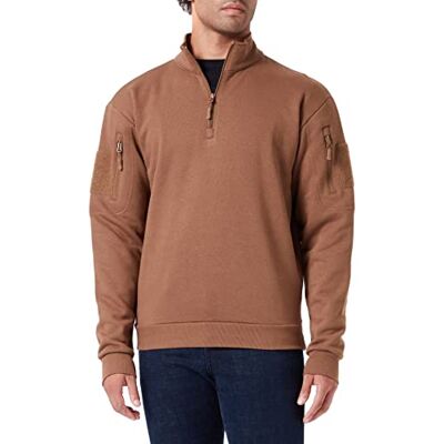Mil-Tec Tactical Sweatshirt (Unisex) • Pullover mit Zipper • Sweater mit Kragen • Atmungsaktives Sweatshirt Damen & Herren • Warmer Pulli für Arbeit, Freizeit, Outdoor • Dark Coyote, 3XL Mil-Tec Tactical Sweatshirt (Unisex) • Pullover mit Zipper • Sweater mit Kragen • Atmungsaktives Sweatshirt Damen & Herren • Warmer Pulli für Arbeit, Freizeit, Outdoor • Dark Coyote, 3XL
