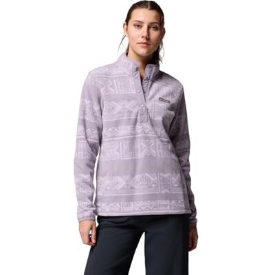 Columbia Damen Benton Springs Printed Half Snap Fleece-Überziehhilfe, Shale Purple Deschutes Days, M EU Columbia Damen Benton Springs Printed Half Snap Fleece-Überziehhilfe, Shale Purple Deschutes Days, M EU
