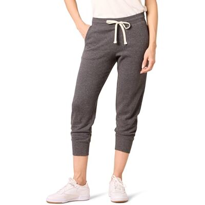 Amazon Essentials Damen Fleece-Capri-Jogginghose (in Übergröße erhältlich), Dunkelgrau Meliert, M Amazon Essentials Damen Fleece-Capri-Jogginghose (in Übergröße erhältlich), Dunkelgrau Meliert, M