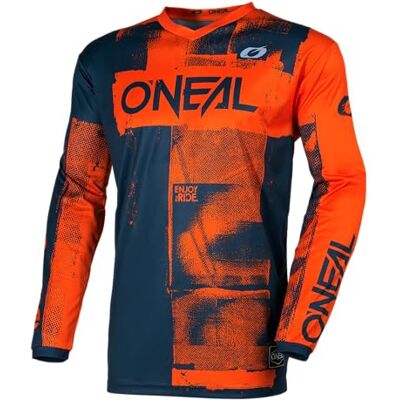 O'NEAL Herren Roller Element Jersey, Blau/Orange, Large O'NEAL Herren Roller Element Jersey, Blau/Orange, Large
