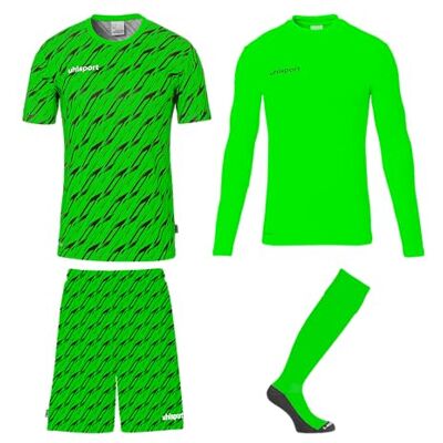 uhlsport Herren Progressive Torwart Set Trikot, Fluo Grün/Schwarz, S EU uhlsport Herren Progressive Torwart Set Trikot, Fluo Grün/Schwarz, S EU
