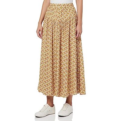 Hurley Damen City Block Button Up Maxi Skirt Rock, Terrakottafarben, XS Hurley Damen City Block Button Up Maxi Skirt Rock, Terrakottafarben, XS