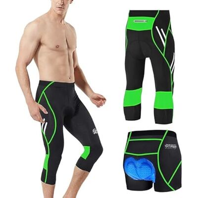 MEETWEE Herren 3/4 Radhose Fahrradhose, Kompression Radlerhose Leggings Radsport Hose für Männer Elastische Atmungsaktive 3D Schwamm Sitzpolster MEETWEE Herren 3/4 Radhose Fahrradhose, Kompression Radlerhose Leggings Radsport Hose für Männer Elastische Atmungsaktive 3D Schwamm Sitzpolster