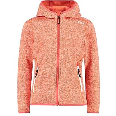 CMP Kinder Strick Fleece Jacke, Campari-Bianco, 98 CMP Kinder Strick Fleece Jacke, Campari-Bianco, 98