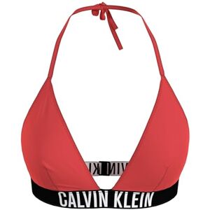 Calvin Damen Triangel Bikini Oberteil ohne Bügel, Orange (Bright Vermillion), L Calvin Damen Triangel Bikini Oberteil ohne Bügel, Orange (Bright Vermillion), L