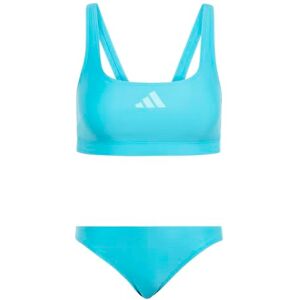 Adidas Women's 3 Stripes V-Back Bikini, Lucid Cyan/Flash Aqua, 36 Adidas Women's 3 Stripes V-Back Bikini, Lucid Cyan/Flash Aqua, 36