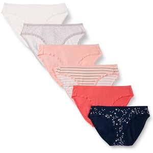 Amazon Essentials Damen Bikinihose aus Baumwolle (in Übergröße erhältlich), 6er-Pack, Mehrfarbig/Punkte/Sterne/Streifen, 38 Amazon Essentials Damen Bikinihose aus Baumwolle (in Übergröße erhältlich), 6er-Pack, Mehrfarbig/Punkte/Sterne/Streifen, 38