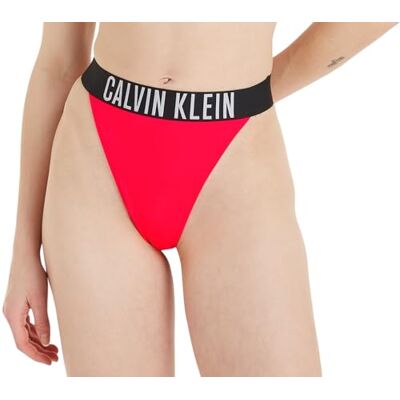 Calvin Damen Bikinihose Thong Tanga, Rot (Signal Red), L Calvin Damen Bikinihose Thong Tanga, Rot (Signal Red), L