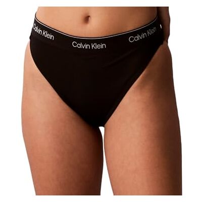 Calvin Damen Bikinihose Brazilian mit Logobund, Schwarz (Black), L Calvin Damen Bikinihose Brazilian mit Logobund, Schwarz (Black), L