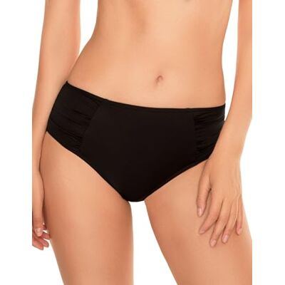 VIVISENCE 3002 Bikinislips Dame Bademode Musterlos Gerafft Hoher Bund Setteil EU, Schwarz,44 VIVISENCE 3002 Bikinislips Dame Bademode Musterlos Gerafft Hoher Bund Setteil EU, Schwarz,44