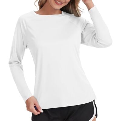 MEETWEE Damen Surf Shirt Rash Guard UV Shirts Schwimmen Tankini UPF 50+ Kurzarm Badeshirt Bademode Shirt MEETWEE Damen Surf Shirt Rash Guard UV Shirts Schwimmen Tankini UPF 50+ Kurzarm Badeshirt Bademode Shirt