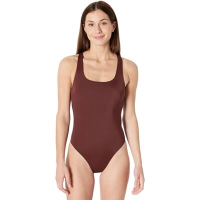 Amazon Essentials Damen Einteiliger Badeanzug mit Überkreuzten Trägern am Rücken, Tiefbraun, 44 Amazon Essentials Damen Einteiliger Badeanzug mit Überkreuzten Trägern am Rücken, Tiefbraun, 44
