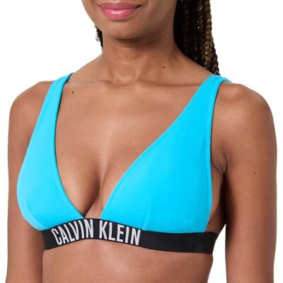 Calvin Damen Bikini Oberteil Bralette Herausnehmbare Polster, Blau (Bash Blue), L Calvin Damen Bikini Oberteil Bralette Herausnehmbare Polster, Blau (Bash Blue), L