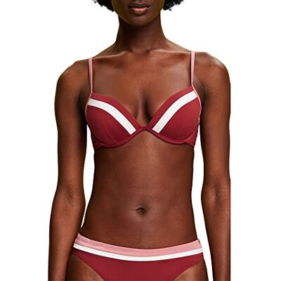 ESPRIT Damen Tayrona Beach Rcs Pad.plunge Bikini, Dark Red, B EU ESPRIT Damen Tayrona Beach Rcs Pad.plunge Bikini, Dark Red, B EU