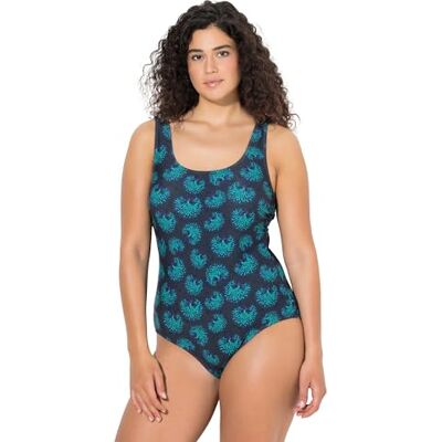Ulla Popken Damen große Größen Übergrößen Plus Size Badeanzug, Feuerwerks-Blüten, ohne Softcups Graphit 42+ 846185110-42+ Ulla Popken Damen große Größen Übergrößen Plus Size Badeanzug, Feuerwerks-Blüten, ohne Softcups Graphit 42+ 846185110-42+