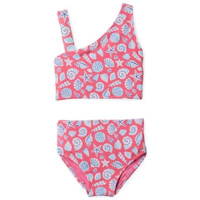 Amazon Essentials Mädchen Zweiteiliges Bikini-Set mit Asymmetrischem Ausschnitt , Intensive Rosa Muscheln, 8 Jahre Amazon Essentials Mädchen Zweiteiliges Bikini-Set mit Asymmetrischem Ausschnitt , Intensive Rosa Muscheln, 8 Jahre