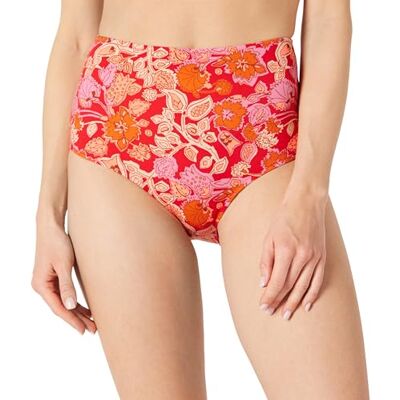 Amazon Essentials Damen-Badehose mit hoher Taille (erhältlich in Übergröße), Leuchtend rot, buntes Blumenmuster, Größe XS Amazon Essentials Damen-Badehose mit hoher Taille (erhältlich in Übergröße), Leuchtend rot, buntes Blumenmuster, Größe XS