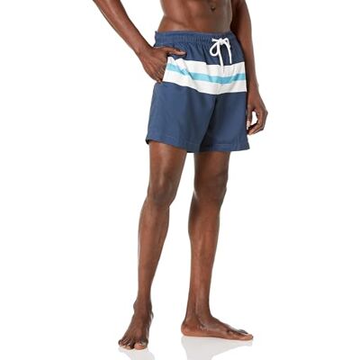 Amazon Essentials Herren Badehose 17,8 cm ,Navy/Blue Big Stripe ,US L (EU L) Amazon Essentials Herren Badehose 17,8 cm ,Navy/Blue Big Stripe ,US L (EU L)