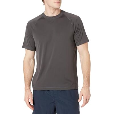 Amazon Essentials Herren Rashguard Kurzarm UPF 50+ UV-Schutz Schwimm-Shirt Schnelltrocknend, Kohlegrau, S Amazon Essentials Herren Rashguard Kurzarm UPF 50+ UV-Schutz Schwimm-Shirt Schnelltrocknend, Kohlegrau, S