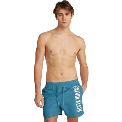Calvin Herren Badehose Medium Drawstring mit Tunnelzug, Blau (Storm Blue), 6XL Calvin Herren Badehose Medium Drawstring mit Tunnelzug, Blau (Storm Blue), 6XL