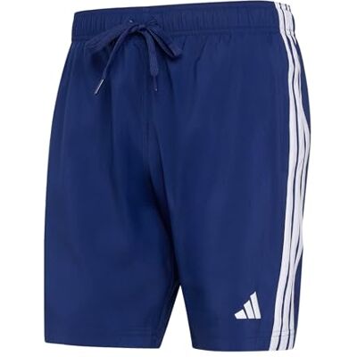 Adidas Herren 3 Stripes Swim 8 Inch Swimwear, Dark Blue/White, S Adidas Herren 3 Stripes Swim 8 Inch Swimwear, Dark Blue/White, S