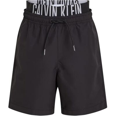 Calvin Jungen Badehose Medium Double mit Logobund, Schwarz (Pvh Black), 8-10 Jahre Calvin Jungen Badehose Medium Double mit Logobund, Schwarz (Pvh Black), 8-10 Jahre
