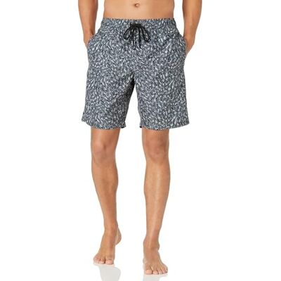 Amazon Essentials Herren 23cm Badehose mit Netzfutter, Taschen und Kordelzugverschluss, Dunkelgrau Bildmarken, S Amazon Essentials Herren 23cm Badehose mit Netzfutter, Taschen und Kordelzugverschluss, Dunkelgrau Bildmarken, S