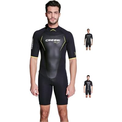 CRESSI ALTUM MAN 3MM Shorty Wetsuit Black/Yellow XL/5 CRESSI ALTUM MAN 3MM Shorty Wetsuit Black/Yellow XL/5