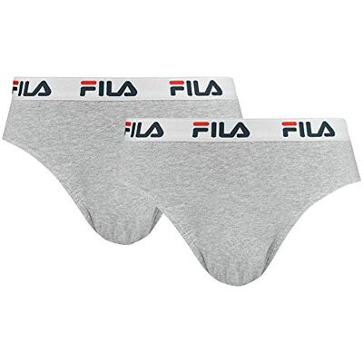FILA Herren Slips 2-stück FU5015/2 Man Brief 400 XXL, 400 Grey, XXL, FU5015/2 FILA Herren Slips 2-stück FU5015/2 Man Brief 400 XXL, 400 Grey, XXL, FU5015/2