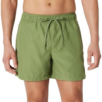 Amazon Essentials Herren Badehose mit Netzfutter, Taschen und Kordelzugverschluss, Olivgrün, M Amazon Essentials Herren Badehose mit Netzfutter, Taschen und Kordelzugverschluss, Olivgrün, M