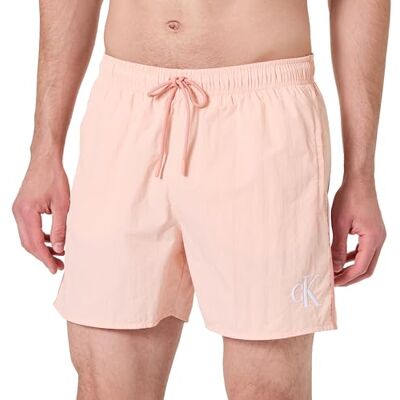 Calvin CK Jeans Modische Boardshorts für Herren, mittelgroß, mit Kordelzug, Rosa (Light Cantaloupe), Größe M, Rosa (Light Cantaloupe), S 7-9 Calvin CK Jeans Modische Boardshorts für Herren, mittelgroß, mit Kordelzug, Rosa (Light Cantaloupe), Größe M, Rosa (Light Cantaloupe), S 7-9