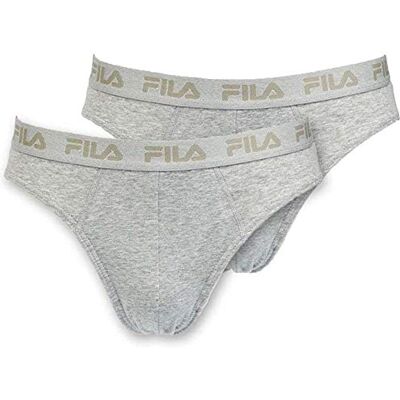 FILA Herren Slips 2-stück FU5003/2 MAN Brief 400 M, 400 Grey, M, FU5003/2 FILA Herren Slips 2-stück FU5003/2 MAN Brief 400 M, 400 Grey, M, FU5003/2