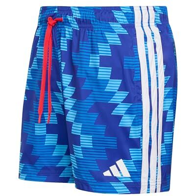Adidas Herren Football-Inspired Graphic Swim 5 Inch Swimwear, semi Blue Burst/White, XL Adidas Herren Football-Inspired Graphic Swim 5 Inch Swimwear, semi Blue Burst/White, XL