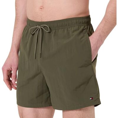 Tommy Hilfiger Herren Badeshorts Medium Drawstring mit Logo, Grün (Army Green), S Tommy Hilfiger Herren Badeshorts Medium Drawstring mit Logo, Grün (Army Green), S