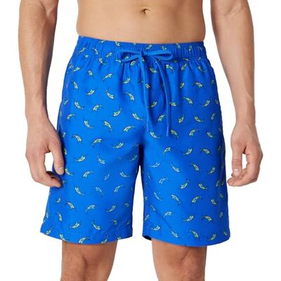 Amazon Essentials Herren Badeshorts Lang Badehose Herren 23cm mit Netzfutter, Taschen und Kordelzugverschluss, Kräftiges Blau Schwertfisch, XL Amazon Essentials Herren Badeshorts Lang Badehose Herren 23cm mit Netzfutter, Taschen und Kordelzugverschluss, Kräftiges Blau Schwertfisch, XL