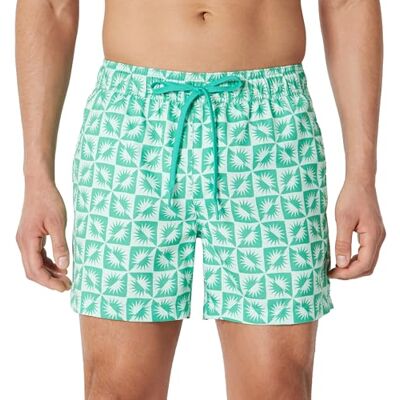 Amazon Essentials Herren Badeshorts Badehose Herren Kurz mit Netzfutter, Taschen und Kordelzugverschluss, Hellblau Mintgrün Grün Sonne Geo, XL Amazon Essentials Herren Badeshorts Badehose Herren Kurz mit Netzfutter, Taschen und Kordelzugverschluss, Hellblau Mintgrün Grün Sonne Geo, XL