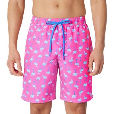 Amazon Essentials Herren Badeshorts Lang Badehose Herren 23cm mit Netzfutter, Taschen und Kordelzugverschluss, Kräftiges Rosa Flamingo, XS Amazon Essentials Herren Badeshorts Lang Badehose Herren 23cm mit Netzfutter, Taschen und Kordelzugverschluss, Kräftiges Rosa Flamingo, XS