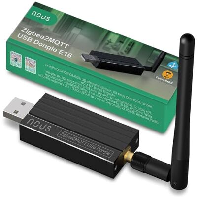 NOUS E16 Zigbee2MQTT USB Dongle, ZigBee 3.0 Coordinator für Home Assistant, ZigBee Gateway USB Stick mit Bluetooth 5.2, USB Adapter für Raspberry Pi, OpenHAB und Smart Home NOUS E16 Zigbee2MQTT USB Dongle, ZigBee 3.0 Coordinator für Home Assistant, ZigBee Gateway USB Stick mit Bluetooth 5.2, USB Adapter für Raspberry Pi, OpenHAB und Smart Home